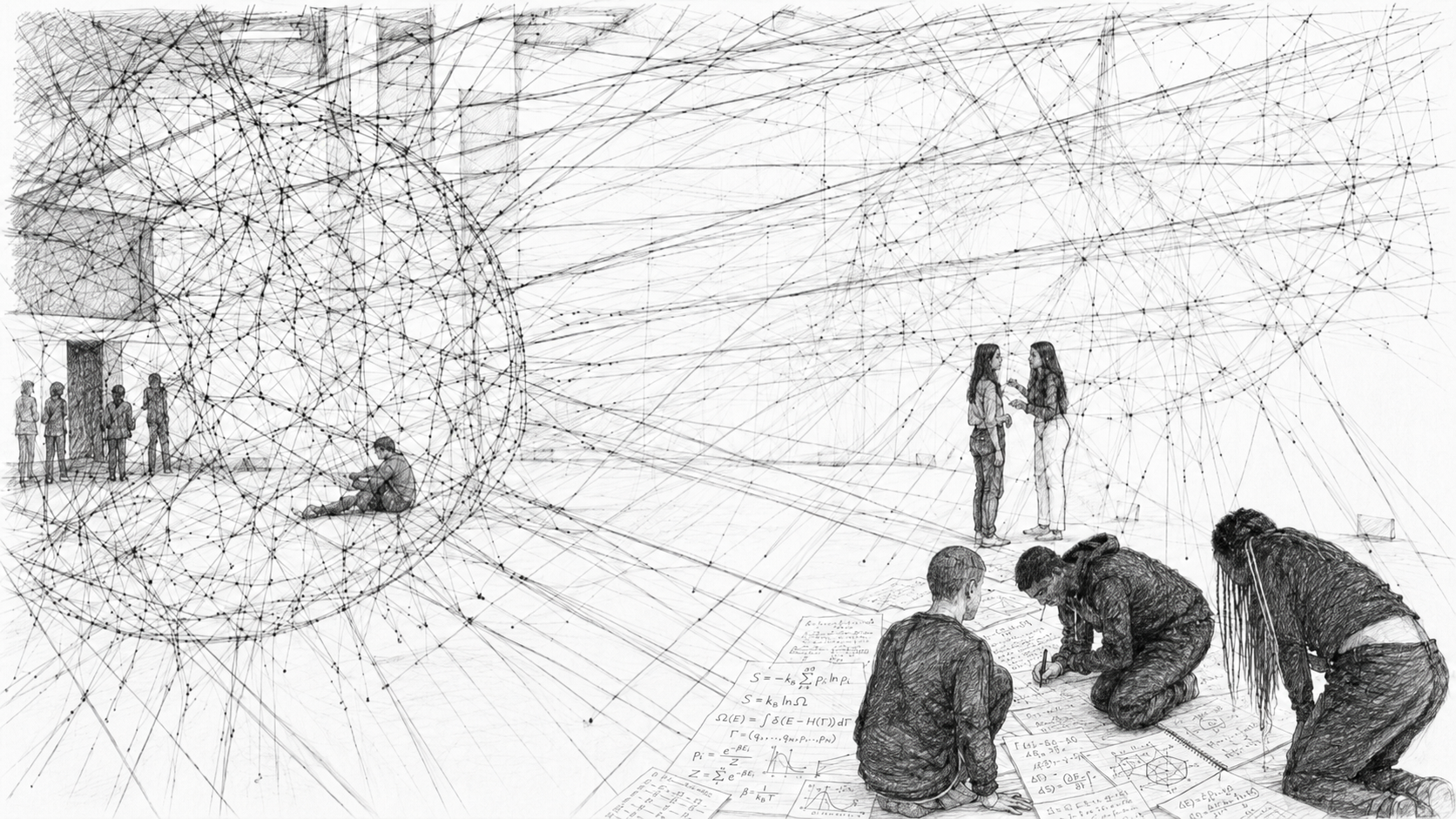 Networked scientific sketch background